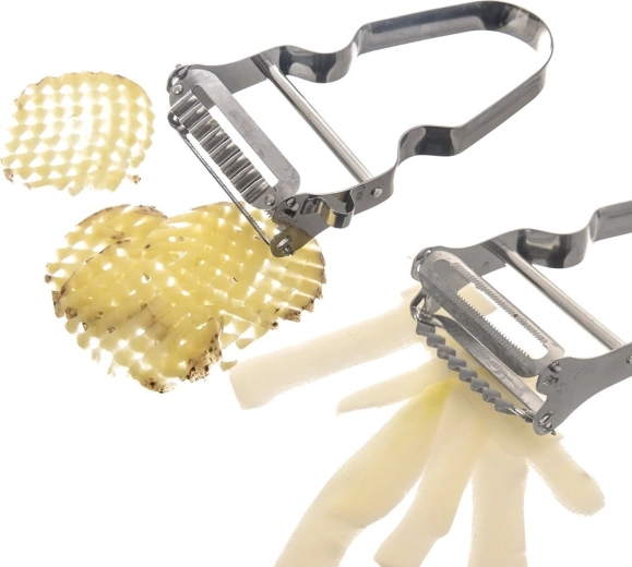 Twee messen voor schillen en decoratieve sneden