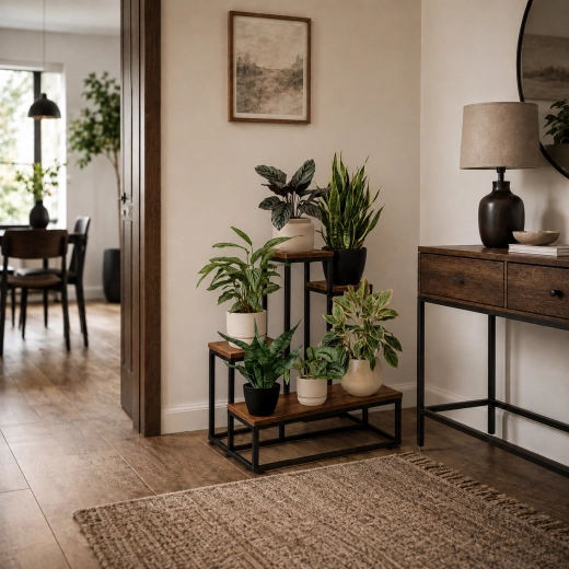 Loftlook: zwart staal en decor verouderd eiken