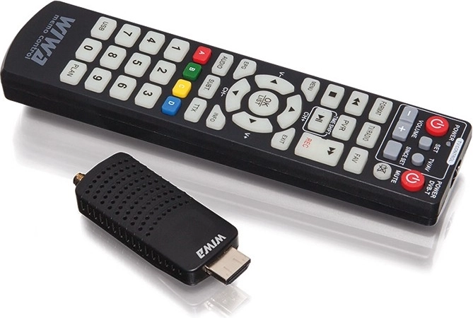 WIWA Mini LED‑tuner DVB‑T2 H.265/HEVC met PVR en HDMI