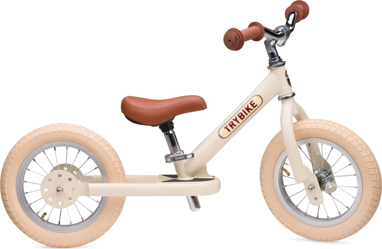 Trybike kinderloopfiets eerste fiets crème