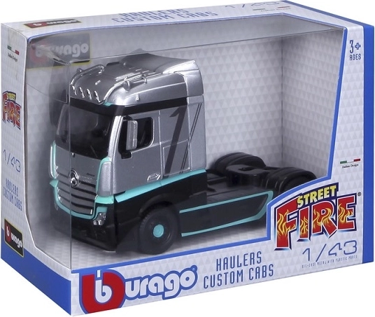 Modelvrachtwagen Mercedes-Benz Actros Street Fire Haulers Custom op schaal 1:43