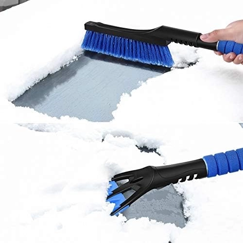 Grote autowisser met ijskrabber voor sneeuw en ijs