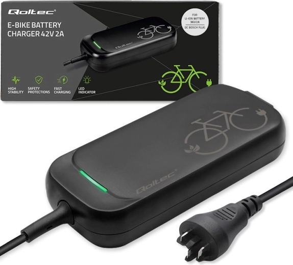 Lader voor e-bikes 36V 42V 2A met BOSCH-connector, waterdicht