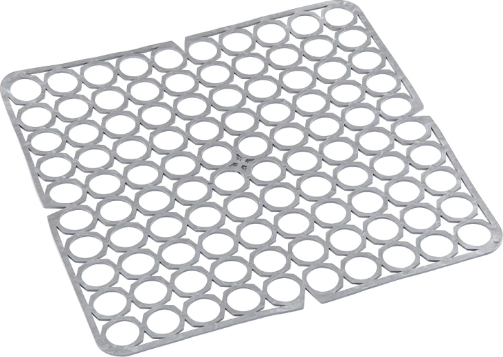 Elastisch gootsteenrooster 27,5 × 27,5 cm zilvergrijs