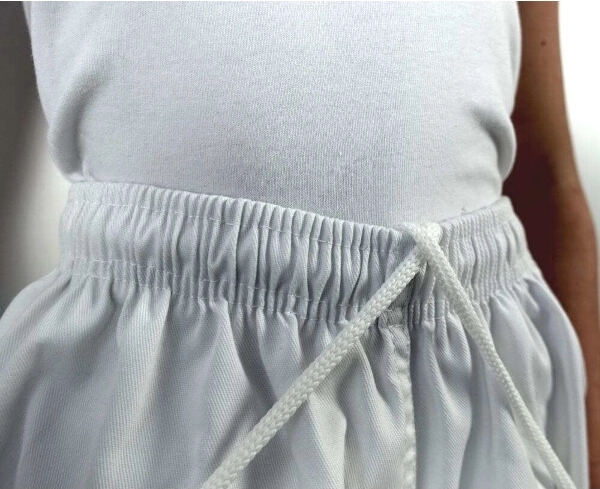 Broek met elastische taille en versteviging