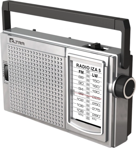 Zilveren radio IZA-5