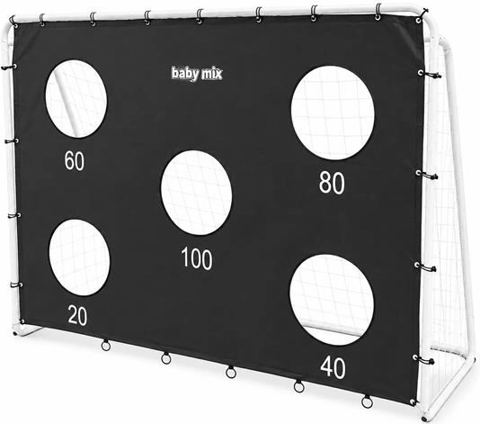 Baby Mix voetbaldoel met trainingsdoek zwart