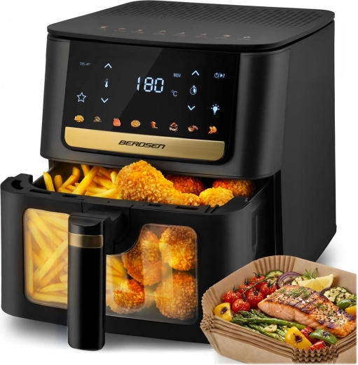 Heteluchtfriteuse Berdsen BD-655 6,5 l met bakpapier
