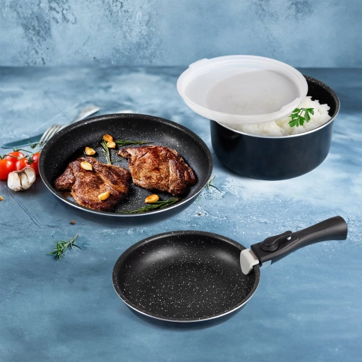 Set voor dagelijks koken met deksel
