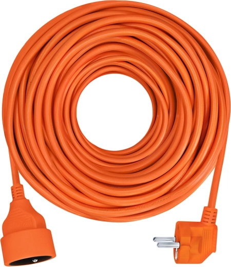 Solight verlengsnoer met contrastekker 15 m oranje