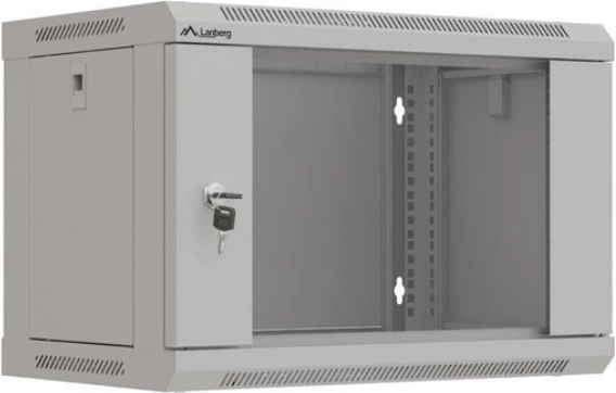 Installatierackkast Lanberg 6U 540x350 grijs met glazen deur