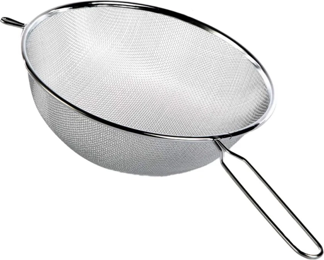Metalen keukenzeef met handgreep 23 cm