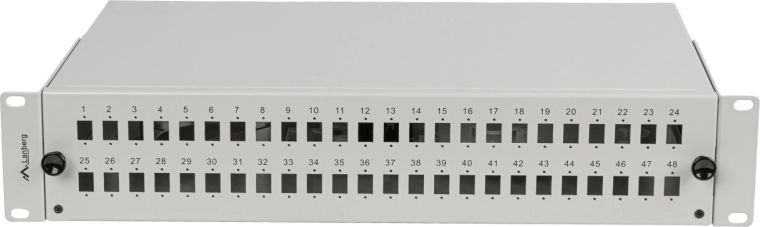 Lanberg optisch patchpanel met 48 poorten SC simplex / LC duplex voor 19"-rack 2U grijs