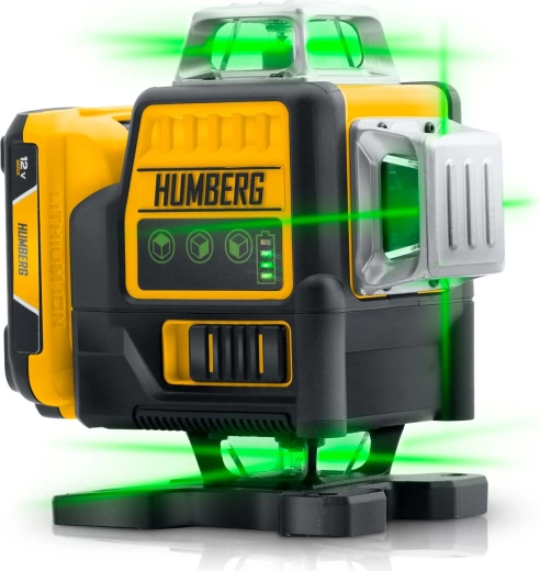 Groene straal en 16 lijnen voor maximale zichtbaarheid