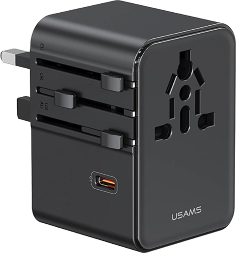 4-in-1 reisadapter voor US/AU/EU/UK