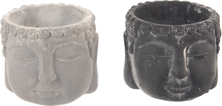 Decoratieve cementen bloempot Boeddha 12 × 11 × 10 cm