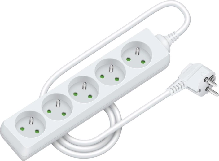 RETLUX-verlengsnoer met 5 stopcontacten, 1,5 m