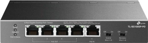 TP-Link TL-SG1005P-PD netwerkswitch met 5 gigabit PoE-poorten