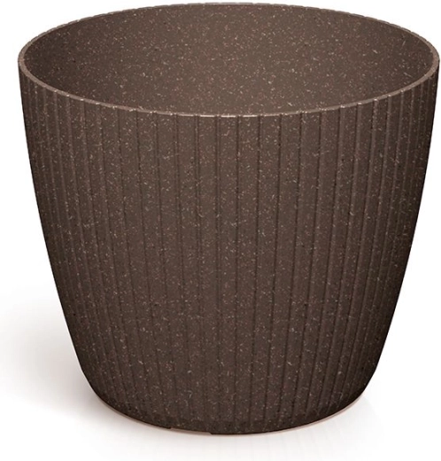 Bloempot Lamia Eco Wood 11,9 cm – koffie