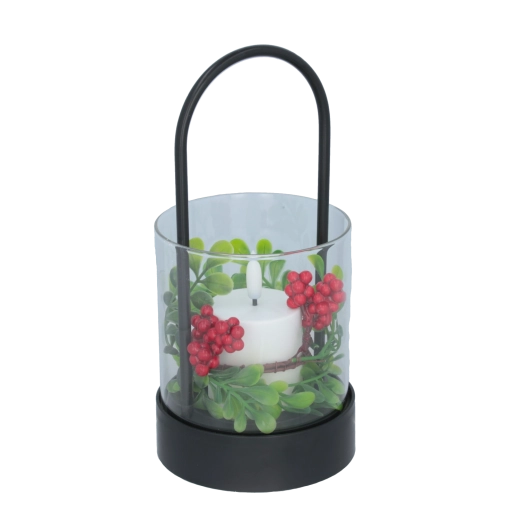Elegante lantaarn met glazen kap