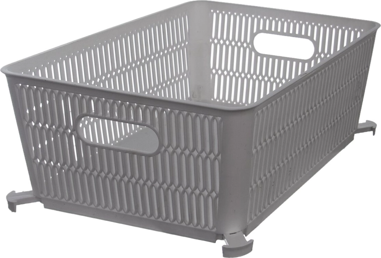 Stapelbare opbergmand Nesta grijs 28,5 × 23 × 12 cm