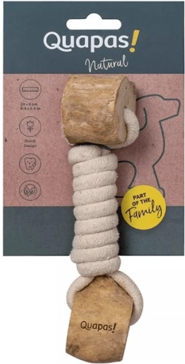 Quapas! Twist-speeltje van koffiehout voor trekspelletjes