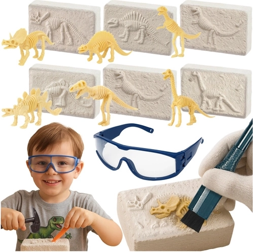 KRUZZEL dinosaurus-opgravingen 6-in-1 – paleontologieset