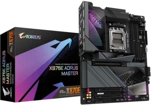 moederbord gigabyte x870e aorus master (am5, ddr5, atx, usb4, wi‑fi 7)