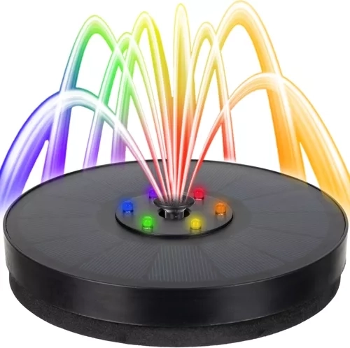 Indrukwekkende waterkolom en LED RGB-sfeer