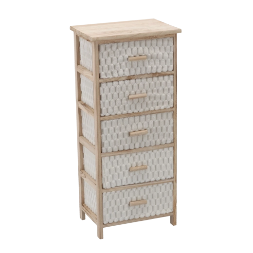 Commode met 5 stoffen lades 40 × 29 × 90 cm