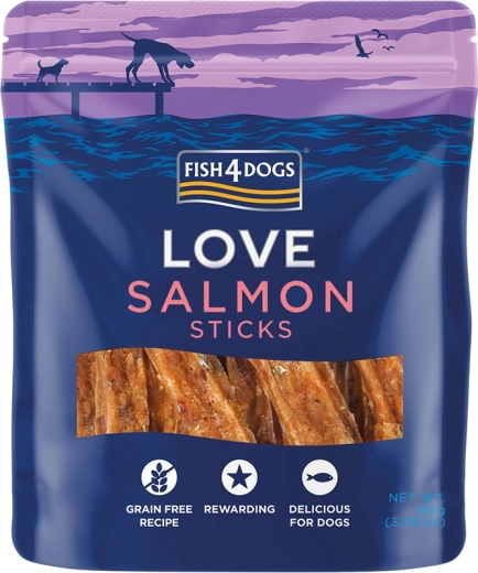 Fish4Dogs Love zalmsticks voor honden 85 g