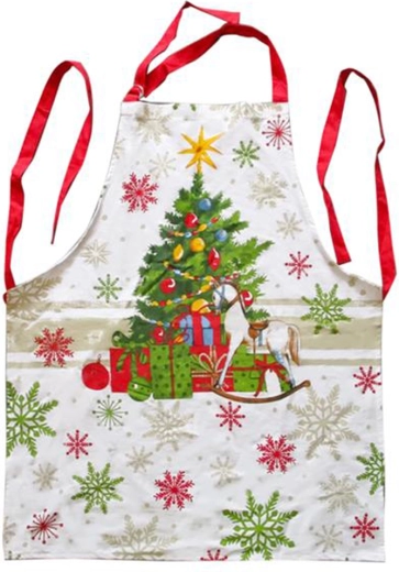 Kerstkeukenschort TORO van katoen 65 × 80 cm