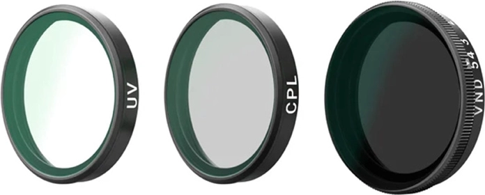 Telesin filterset CPL/VND2-32/UV voor DJI Osmo Action 6 (3 stuks)