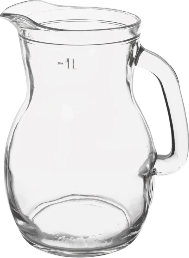 Glazen kan met maatverdeling 1 l