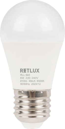 LED-lamp RETLUX mini globe E27 6 W daglichtwit