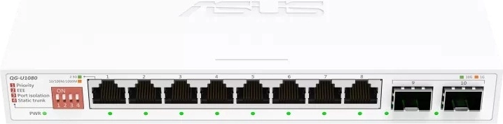 Onbeheerde switch 8× 2,5G + 2× 10G SFP+ QG-U1080