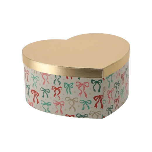 Kerstcadeaudoos in hartvorm 28 × 25,5 × 13 cm - 1 stuk