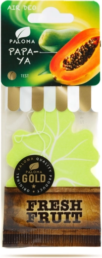 Paloma Gold Fresh Fruit Papaya hangende luchtverfrisser voor in de auto