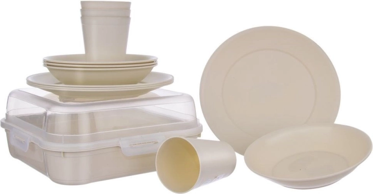 Plastic picknickset 13-delig met transportbox ORION