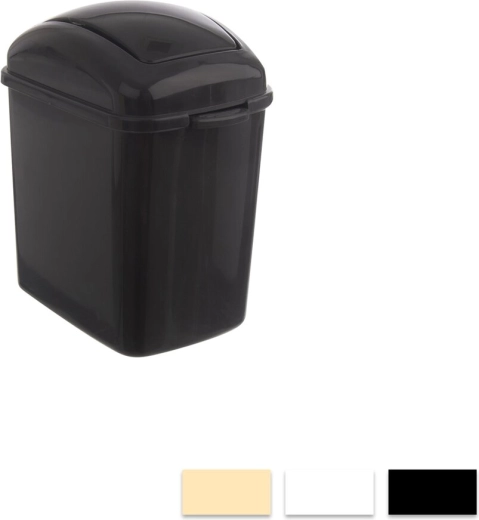 Mini vierkante prullenbak met swingdeksel 1,17 l (kleurenmix)