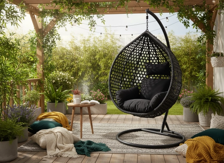 Stabiele metalen standaard en zacht schommelen