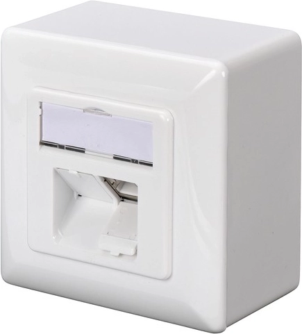 Afgeschermd wandcontactdoos kat.5e 2x RJ45 afgeschermd