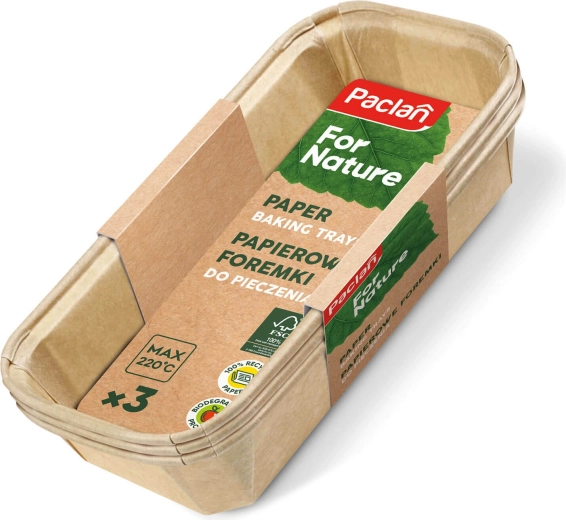 Paclan For Nature composteerbare papieren bakvormen 3 stuks