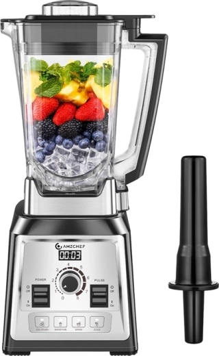 AMZCHEF tafelblender met kan 2000 W, 2 l