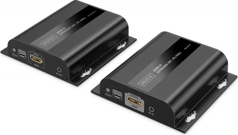 HDMI-extender via IP 1G over CAT6-kabel – 4K/60 Hz, IR, set zender + ontvanger