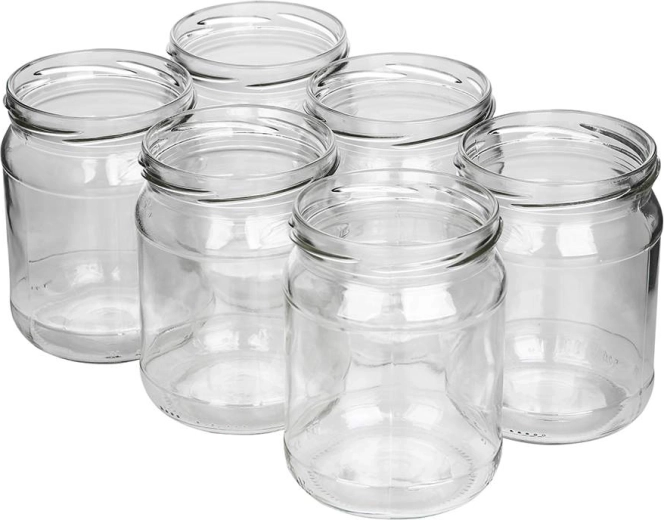 Set van 6 glazen weckpotten 520 ml