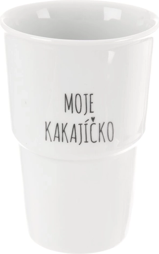 Porseleinen mok zonder oor “Mijn cacaootje” 350 ml