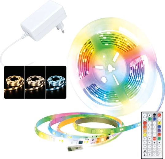 Solight LED-lichtstrip RGB + 3CCT met afstandsbediening 5 m