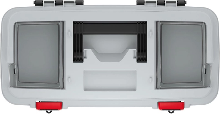 Transparante vakken in het deksel