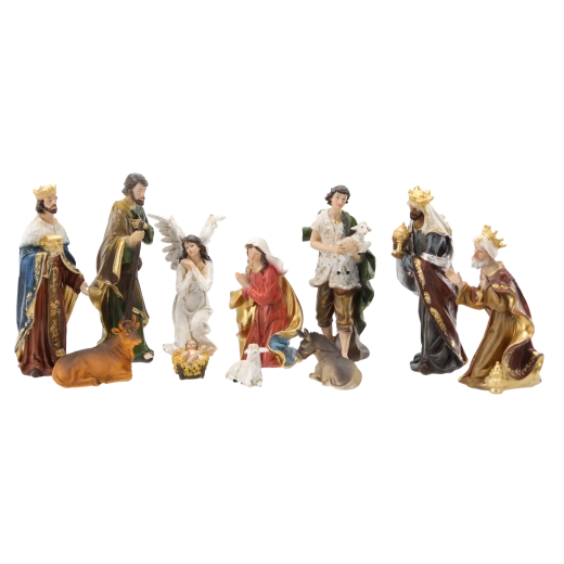 11 figuren voor een complete kerststalscène